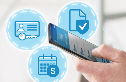 employer uses mobile app to find and file WCB information